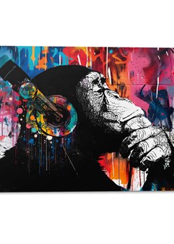 Orangewallz Druk artystyczny "Chimp Stereo" ze sklepu Limango Polska w kategorii Obrazy - zdjęcie 188394112