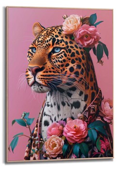 Orangewallz Druk artystyczny "Floral Fashion Leopard Pink" w ramce ze sklepu Limango Polska w kategorii Obrazy - zdjęcie 188394331