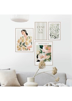 Orangewallz Druki artystyczne (4 szt.) "Spring Set" w ramce ze sklepu Limango Polska w kategorii Obrazy - zdjęcie 188395801