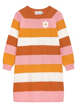 Danamade Sukienka "Edda" w kolorze pomarańczowo-jasnoróżowo-białym ze sklepu Limango Polska w kategorii Sukienki dziewczęce - zdjęcie 188396632