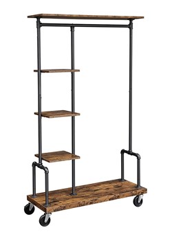 Songmics Garderoba stojąca w kolorze czarno-brązowym - 103,4 x 174,5 x 39,9 cm ze sklepu Limango Polska w kategorii Szafy - zdjęcie 188396850