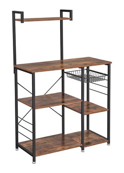 Songmics Regał kuchenny w kolorze brązowo-czarnym - 90 x 132 x 40 cm ze sklepu Limango Polska w kategorii Regały i witryny - zdjęcie 188396910