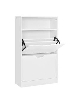 VASAGLE Regał w kolorze białym na buty - 60 x 102 x 24 cm ze sklepu Limango Polska w kategorii Szafy - zdjęcie 188396931