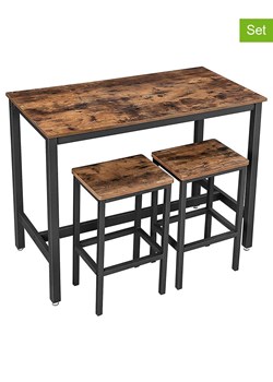 Songmics 3-częściowy zestaw w kolorze brązowo-czarnym ze sklepu Limango Polska w kategorii Stoliki kawowe - zdjęcie 188396992