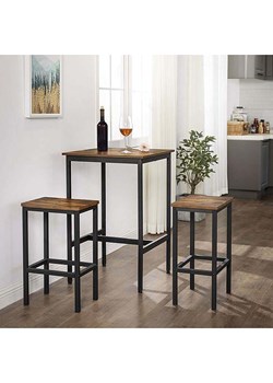 Songmics Stolik barowy w kolorze brązowo-czarnym - 60 x 90 x 60 cm ze sklepu Limango Polska w kategorii Stoliki kawowe - zdjęcie 188397002