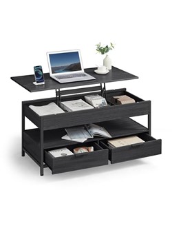 VASAGLE Ława w kolorze czarnym - 100 x 63 x 50 cm ze sklepu Limango Polska w kategorii Stoliki kawowe - zdjęcie 188397062