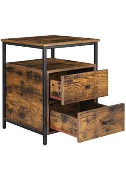 VASAGLE Stolik w kolorze jasnobrązowo-czarnym - 45 x 60 x 45 cm ze sklepu Limango Polska w kategorii Stoliki kawowe - zdjęcie 188397074