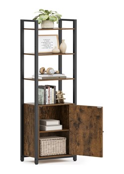 VASAGLE Regał w kolorze brązowo-czarnym na książki - 40 x 159,5 x 24 cm ze sklepu Limango Polska w kategorii Regały i witryny - zdjęcie 188397192