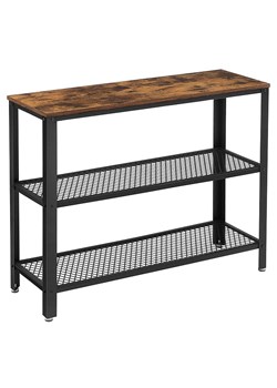 Songmics Kredens w kolorze czarno-jasnobrązowym - 101,5 x 80 x 35 cm ze sklepu Limango Polska w kategorii Meble - zdjęcie 188397243