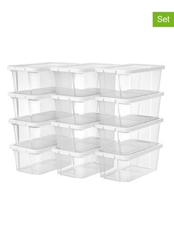 Songmics Pudełka (12 szt.) w kolorze białym na buty - 35 x 12,5 x 20 cm ze sklepu Limango Polska w kategorii Szafy - zdjęcie 188397324