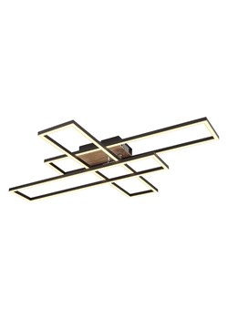 Globo lighting Lampa sufitowa LED "Dakari" w kolorze czarno-jasnobrązowym - 80 x 10 x 60 cm ze sklepu Limango Polska w kategorii Oświetlenie - zdjęcie 188398202