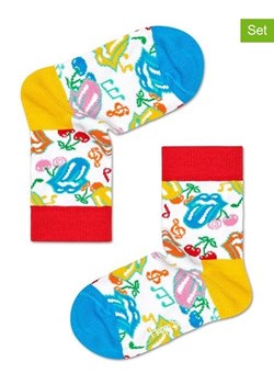 Happy Socks Skarpety (2 pary) ze wzorem ze sklepu Limango Polska w kategorii Skarpetki dziecięce - zdjęcie 188398403