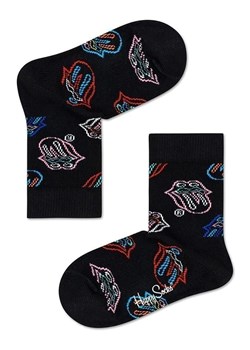 Happy Socks Skarpety "Rolling stones midnight ramble" w kolorze czarnym ze wzorem ze sklepu Limango Polska w kategorii Skarpetki dziecięce - zdjęcie 188398404