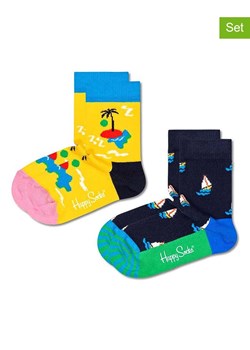 Happy Socks Skarpety (2 pary) "Island in the sun" ze wzorem ze sklepu Limango Polska w kategorii Skarpetki dziecięce - zdjęcie 188398444