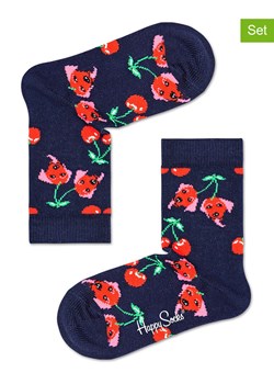 Happy Socks Skarpety (2 pary) w kolorze czerwonym ze sklepu Limango Polska w kategorii Skarpetki dziecięce - zdjęcie 188398520
