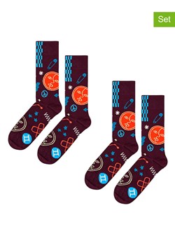 Happy Socks Skarpety (2 pary) w kolorze fioletowo-błękitnym ze sklepu Limango Polska w kategorii Skarpetki męskie - zdjęcie 188398551