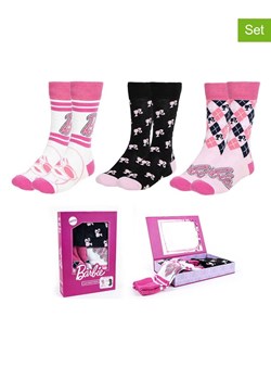 Lucky Socks Skarpety (3 pary) "Barbie" w kolorze biało-różowo-czarnym ze sklepu Limango Polska w kategorii Skarpetki męskie - zdjęcie 188398644