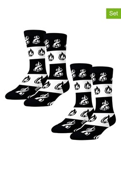 Lucky Socks Skarpety (2 pary) w kolorze czarno-białym ze sklepu Limango Polska w kategorii Skarpetki męskie - zdjęcie 188398733