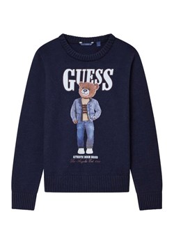 Guess Sweter L6RR04 Z2ZK2 Granatowy Regular Fit ze sklepu MODIVO w kategorii Swetry chłopięce - zdjęcie 188401503