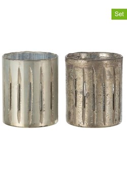 J Line Świeczniki (2 szt.) w kolorze złotym - 15,5 x Ø 13 cm ze sklepu Limango Polska w kategorii Świeczniki - zdjęcie 188403111