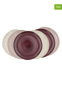 Ard'time Talerzyki deserowe (6 szt.) w kolorze kremowo-fioletowo-różowym - Ø 20,5 cm ze sklepu Limango Polska w kategorii Naczynia - zdjęcie 188403283