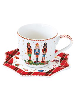 Easy Life Filiżanka "Vintage Nutcracker" w kolorze biało-czerwonym ze wzorem - 250 ml ze sklepu Limango Polska w kategorii Dzbanki i zaparzacze - zdjęcie 188403431