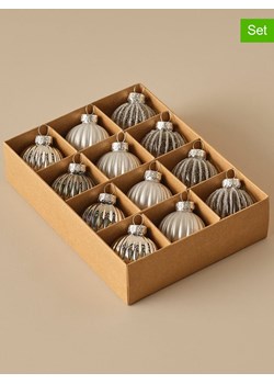 BELLA MAISON Bombki (12 szt.) w kolorze srebrnym - Ø 4 cm ze sklepu Limango Polska w kategorii Dekoracje bożonarodzeniowe - zdjęcie 188403464