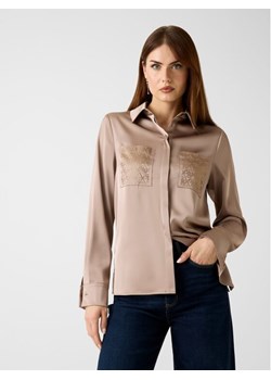 Guess Koszula W5RH40 WFQC2 Brązowy Regular Fit ze sklepu MODIVO w kategorii Koszule damskie - zdjęcie 188403592