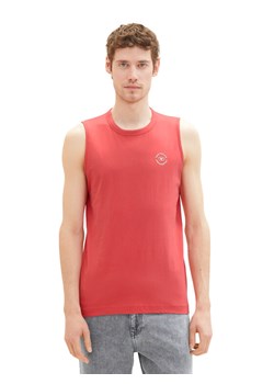 Tom Tailor Tank top 1037261 Czerwony Regular Fit ze sklepu MODIVO w kategorii T-shirty męskie - zdjęcie 188403631