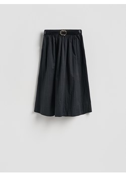 Reserved - Spódnica midi z paskiem - czarny ze sklepu Reserved w kategorii Spódnice - zdjęcie 188404232