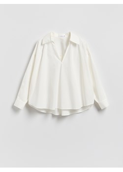 Reserved - Bluzka z kołnierzem - biały ze sklepu Reserved w kategorii Bluzki damskie - zdjęcie 188404421