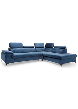 Ciemnoniebieska kanapa narożna rozkładana H0-L40 ze sklepu Edinos.pl w kategorii Sofy i kanapy - zdjęcie 188404843