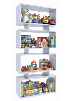 Biały ażurowy regał na zabawki Z0-B34 ze sklepu Edinos.pl w kategorii Regały i witryny - zdjęcie 188404861