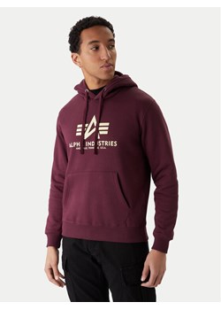 Alpha Industries Bluza Basic 178312 Bordowy Regular Fit ze sklepu MODIVO w kategorii Bluzy męskie - zdjęcie 188405063
