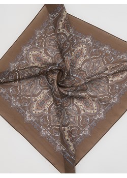 Reserved - Jedwabna apaszka - ciemnobrązowy ze sklepu Reserved w kategorii Szaliki i chusty damskie - zdjęcie 188405932