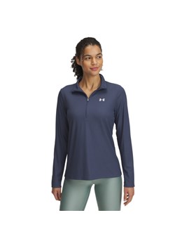 Damski longsleeve treningowy Under Armour Tech Rib 1/2 Zip - granatowy ze sklepu Sportstylestory.com w kategorii Bluzki damskie - zdjęcie 188406070