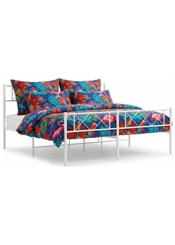 Białe nowoczesne metalowe łóżko małżeńskie 200x200 cm Z4-A22 ze sklepu Edinos.pl w kategorii Łóżka i materace - zdjęcie 188406210