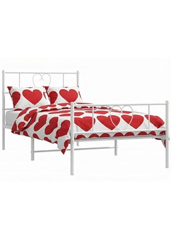 Białe metalowe łóżko loftowe 80x200 cm D8-A13 ze sklepu Edinos.pl w kategorii Łóżka i materace - zdjęcie 188406211