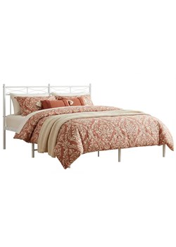 Białe industrialne łóżko metalowe 140x200 cm Z0-R22 ze sklepu Edinos.pl w kategorii Łóżka i materace - zdjęcie 188406222