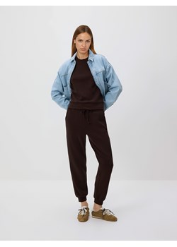 Reserved - Bluza z modalem - ciemnobrązowy ze sklepu Reserved w kategorii Bluzy damskie - zdjęcie 188407084