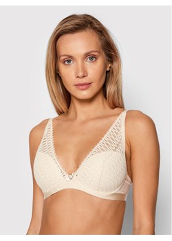 Triumph Biustonosz z fiszbiną Aura Spotlight 10208018 Beżowy ze sklepu MODIVO w kategorii Biustonosze - zdjęcie 188407582