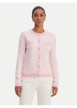 Morgan Kardigan 251-MORESA Różowy Slim Fit ze sklepu MODIVO w kategorii Swetry damskie - zdjęcie 188407603