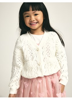 Reserved - Ażurowy kardigan - złamana biel ze sklepu Reserved w kategorii Swetry dziewczęce - zdjęcie 188408792