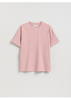Reserved - T-shirt regular z bawełny - jasnofioletowy ze sklepu Reserved w kategorii T-shirty męskie - zdjęcie 188408843