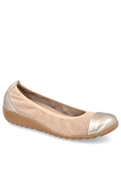 Wygodne baleriny ze skóry - CAPRICE 9-22103-42 BEŻOWE ze sklepu Tymoteo.pl - sklep obuwniczy w kategorii Balerinki - zdjęcie 188408960