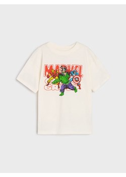 Sinsay - Koszulka Marvel - kremowy ze sklepu Sinsay w kategorii T-shirty chłopięce - zdjęcie 188409120