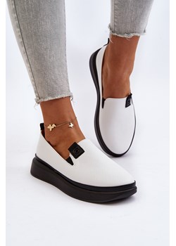 Espadryle Damskie Skóra Platforma Białe Tigera 7897 ze sklepu ZAZOO w kategorii Espadryle damskie - zdjęcie 188409260