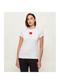 HUGO T-shirt | Slim Fit ze sklepu Gomez Fashion Store w kategorii Bluzki damskie - zdjęcie 188409411