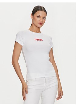 Guess Jeans T-Shirt W4YI64 KA0H1 Biały Slim Fit ze sklepu MODIVO w kategorii Bluzki damskie - zdjęcie 188410461