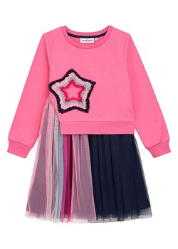 Danamade Sukienka "Felia" w kolorze jasnoróżowo-granatowym ze sklepu Limango Polska w kategorii Sukienki dziewczęce - zdjęcie 188411181